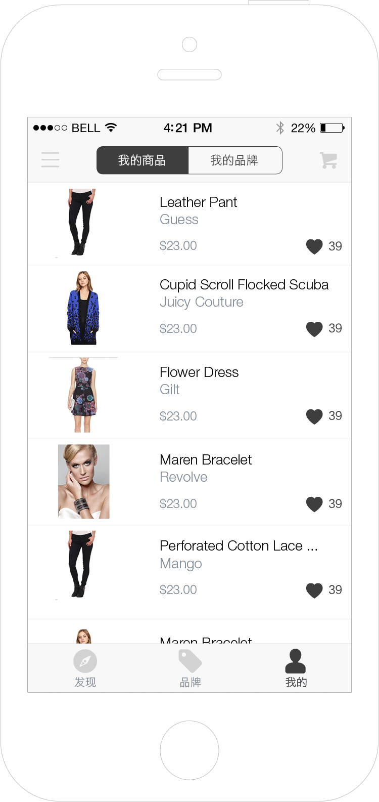 My favorite products list