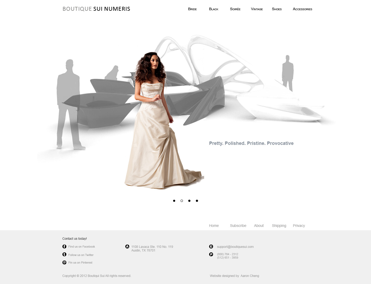 Boutique Sui Home Page Design - White version