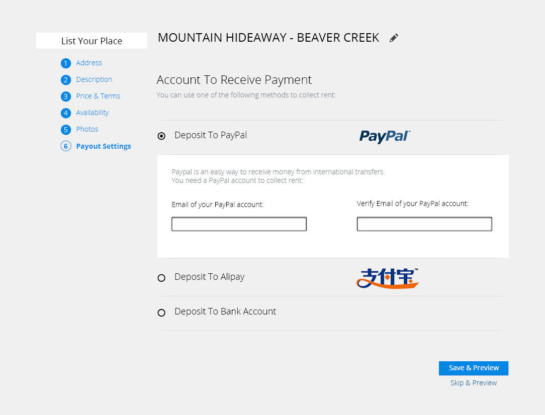 Paymenout Methods